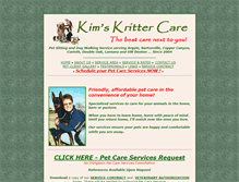 Tablet Screenshot of kimskrittercare.com